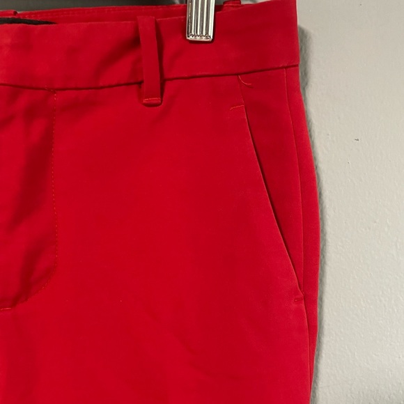 Zara cropped flat front side pockets red trousers. Size 2 - Picture 3 of 7